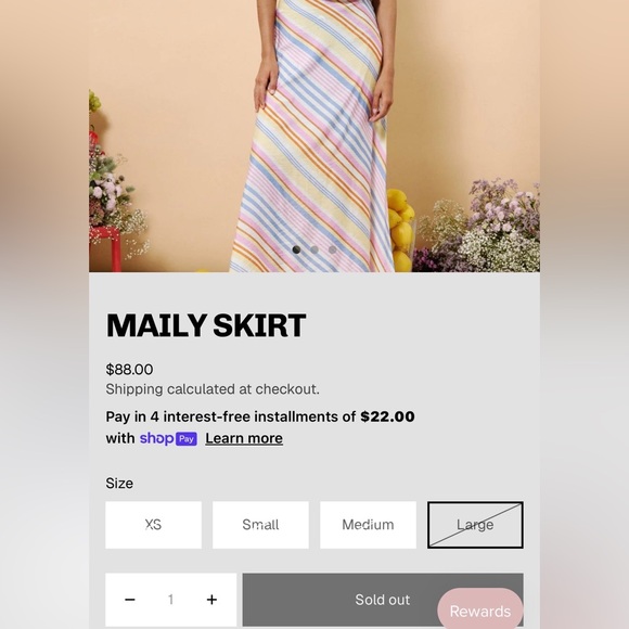 FRNCH Pastel Striped A-Line (selling the white ruffled blouse as well) - Picture 3 of 12